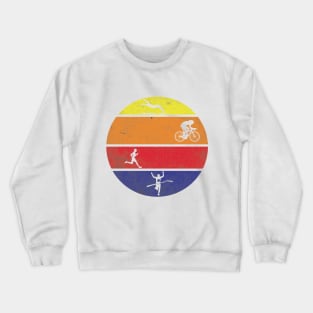 Triathlon Retro / swim / bike / run Crewneck Sweatshirt